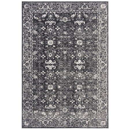 Safavieh 2 ft. 2 in. x 4 ft. Evoke Power Loomed Accent Area Rug Charcoal & Ivory EVK270K-24